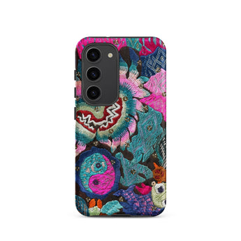 Heart and Soul - Ceremonial Miao Textile Art Phone Case Samsung Galaxy S23 / Matte Vibrant Embroidered Phone Case Intricate Floral