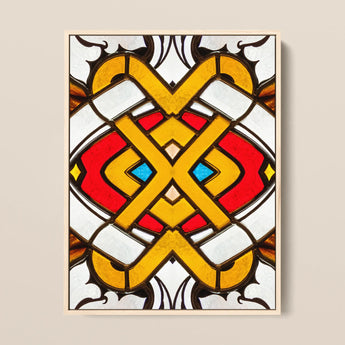 Hearts of Glass - Stained Window Art Print / Canvas, 12x16’’ / 31x41cm / Natural Frame, Posters Prints & Visual Artwork, Toby Leon