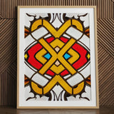 Hearts of Glass - Stained Window Art Print / Canvas Framed Artwork Symmetrical Geometric Design Bold, Photography, Sydney’s Queen Victoria