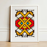 Hearts of Glass - Stained Window Art Print / Canvas Vibrant Artwork Bold Yellow Red Blue, Photography, Sydney’s Queen Victoria Prints
