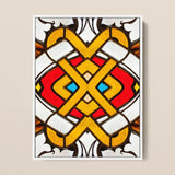 Hearts of Glass - Stained Window Art Print / Canvas Vibrant Stained Glass Artwork Symmetrical Geometric Design Bold Window, Window