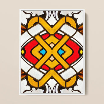 Hearts of Glass - Stained Window Art Print / Canvas Vibrant Artwork Symmetrical Geometric Design Bold, Photography, Sydney’s Queen Victoria