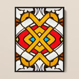 Hearts of Glass - Stained Window Art Print / Canvas Vibrant Artwork Symmetrical Geometric Pattern Bold, Photography, Sydney’s Queen