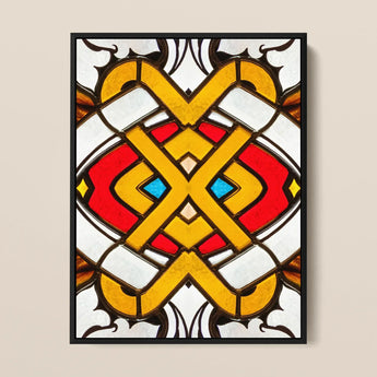 Hearts of Glass - Stained Window Art Print / Canvas Vibrant Artwork Symmetrical Geometric Pattern Bold, Photography, Sydney’s Queen