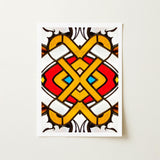 Hearts of Glass - Stained Window Art Print / Canvas Vibrant Symmetrical Bold Reds, Photography, Sydney’s Queen Victoria Prints