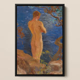 Heikki am Strand - Venny Soldan Kunstdruck / Leinwand, 12x18’’ / 31x46cm / Schwarzer Rahmen, Poster-Drucke & visuelle Kunstwerke, Toby Leon