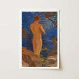 Heikki on the Beach - Venny Soldan-brofeldt Art Print / Canvas Warm Granite Meets, Cold, Shoreline, Single Nude Figure, Prints