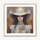 Helena - Wlw Lesbian Cowgirl Art Print, Framed Portrait Woman Cowboy Hat