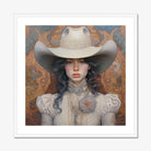 Helena - Wlw Lesbian Cowgirl Art Print, Framed Portrait Woman Cowboy Hat