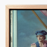 Framed Canvas Print Classical Portrait Man Blue Attire Hender Bender Sailor, Gay Russian, Art