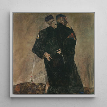 Hermits - Egon Schiele Art Print / Canvas, Two Men, Gustav Klimt, Prints