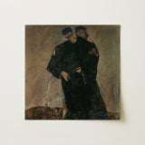 Hermits - Egon Schiele Art Print / Canvas, Two Men, Gustav Klimt, Prints