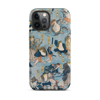 Heroes of the Kabuki Stage Played by Frogs - Utagawa Kuniyoshi Phone Case, Iphone 12 Pro Max / Matte, Mobile Cases, Toby Leon