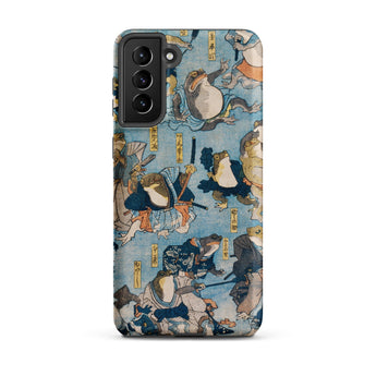 Heroes of the Kabuki Stage Played by Frogs - Utagawa Kuniyoshi Phone Case, Samsung Galaxy S21 Plus / Matte, Mobile Cases, Toby Leon