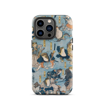 Heroes of the Kabuki Stage Played by Frogs - Utagawa Kuniyoshi Phone Case Iphone 13 Pro / Matte Frog-themed Phone Case Kabuki Stage Played,