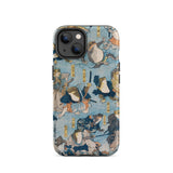 Heroes of the Kabuki Stage Played by Frogs - Utagawa Kuniyoshi Phone Case Iphone 14 / Matte Frog-themed Iphone Case Kabuki Stage Played,