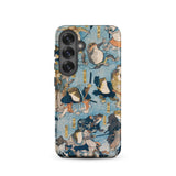 Heroes of the Kabuki Stage Played by Frogs - Utagawa Kuniyoshi Phone Case Samsung Galaxy S25 / Matte Phone Case Vibrant Detailed