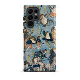 Heroes of the Kabuki Stage Played by Frogs - Utagawa Kuniyoshi Phone Case Samsung Galaxy S22 Ultra / Matte Vibrant Detailed Illustration