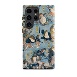 Heroes of the Kabuki Stage Played by Frogs - Utagawa Kuniyoshi Phone Case Samsung Galaxy S23 Ultra / Matte Vibrant Traditional Japanese