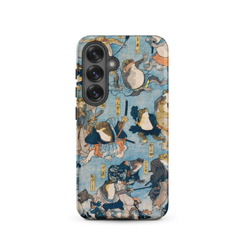 Heroes of the Kabuki Stage Played by Frogs - Utagawa Kuniyoshi Phone Case Samsung Galaxy S25 / Matte Vibrant Detailed Illustration Dressed