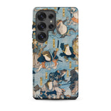 Heroes of the Kabuki Stage Played by Frogs - Utagawa Kuniyoshi Phone Case Samsung Galaxy S25 Ultra / Matte Vibrant Traditional Japanese