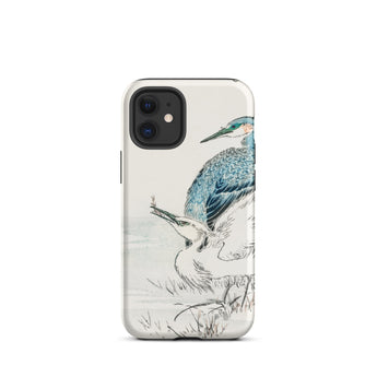 Heron and Egret - Numata Kashu Bird Art Iphone Case 12 Mini / Matte Bird-themed Phone Case Numata Kashu, Kashu Meiji Birds, Meiji-era