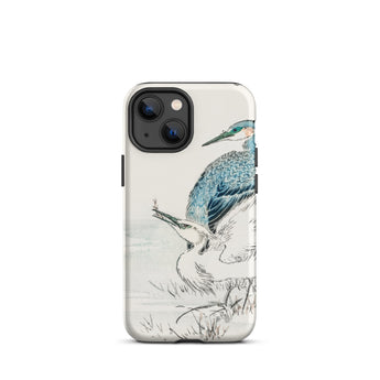 Reiher und Silberreiher - Numata Kashu Vogelkunst-iPhone-Hülle, 13 Mini / Matt, Handyhüllen, Toby Leon