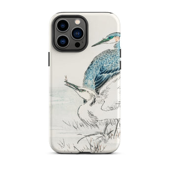 Reiher und Silberreiher - Numata Kashu Vogelkunst-iPhone-Hülle, 13 Pro Max / Matt, Handyhüllen, Toby Leon