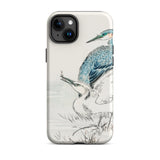 Heron and Egret - Numata Kashu Bird Art Iphone Case 15 Plus / Matte Bird-themed Iphone Case Numata Kashu, Kashu Meiji Birds, Meiji-era