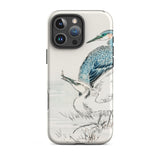 Heron and Egret - Numata Kashu Bird Art Iphone Case 16 Pro Max / Matte Iphone Case Heron Artwork Numata Kashu, Kashu Meiji Birds, Meiji-era