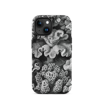 Hexacoralla Six-rayed Star Corals - Ernst Haeckel Phone Case Iphone 15 / Matte Coral-patterned Phone Case Ernst Haeckel, Sixfold Symmetry
