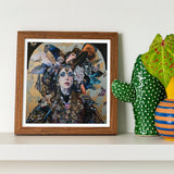 The Hierophant - Surreal Tarot Art Print / Canvas Framed Artwork Fantastical Portrait Birds Floral Elements, Prints