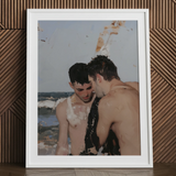 High Tide - Gay Hookup Art Print / Canvas, Gay Hookup Art Print, Surf Spits Foam, Faces Drift Nearer
