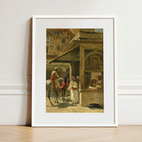 Hindu Merchants - Edwin Lord Weeks Art Print / Canvas, 12x16’’ / 31x41cm / White Frame / Matboard, Posters Prints & Visual Artwork, Toby