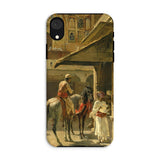 Hindu Merchants - Edwin Lord Weeks Phone Case Iphone Xr / Matte Phone Case Classical Painting Horses Riders Middle Eastern Edwin Lord