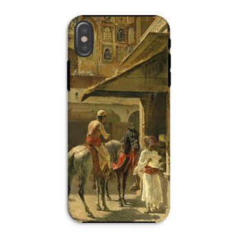 Hindu Merchants - Edwin Lord Weeks Phone Case Iphone Xs / Matte Phone Case Classical Painting Horses Riders Middle Eastern Edwin Lord