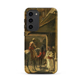 Hindu Merchants - Edwin Lord Weeks Phone Case Samsung Galaxy S23 Plus / Matte Phone Case Detailed Classical Painting Two Figures Horses