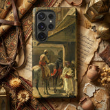 Hindu Merchants - Edwin Lord Weeks Phone Case Vintage-style Phone Case Detailed Illustration Two Figures Traditional Edwin Lord Weeks,