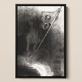 And His Name that Sat on Him was Death - Lámina artística de Odilon Redon / Lienzo, 12x17’’ / A3 / Marco negro, Pósters, impresiones y arte visual, Toby