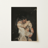 Hold Tight - Ancient Gay Fantasy Art Print / Canvas, 12x16’’ / 31x41cm / Unframed / no Border, Posters Prints & Visual Artwork, Toby Leon