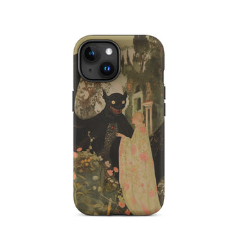 Home Sweet - Creepy Cute Demon Art Phone Case Iphone 15 / Matte Phone Case Vintage Painting Creepy Cute Demon, Hush Falls, Overgrown Garden