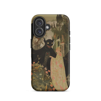 Home Sweet - Creepy Cute Demon Art Phone Case Iphone 16 / Matte Phone Case Vintage Painting Creepy Cute Demon, Hush Falls, Overgrown Garden