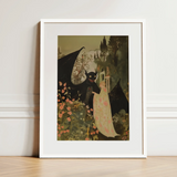 Home Sweet - Creepy Cute Demon Art Print / Canvas, 12x16’’ / 31x41cm / White Frame / Matboard, Posters Prints & Visual Artwork, Toby Leon