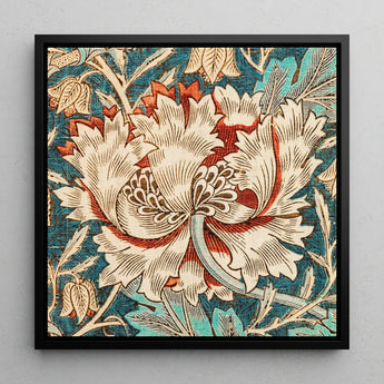 Honeysuckle - William Morris Blumenkunst-Print / Leinwand, 12x12’’ / 31x31cm / Schwarzer Rahmen, Poster, Drucke & visuelle Kunstwerke, Toby Leon