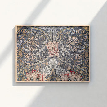 Framed Art Nouveau Floral Print Intricate Symmetrical Botanical William Morris’s, Wonderland, Morris Decorative