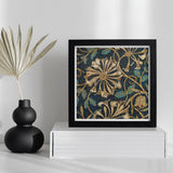 Honeysuckle - William Morris Floral Art Print / Canvas Framed Gold Teal Botanical Patterns, Pattern, Victorian Elegance Prints