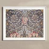 Honeysuckle - William Morris Floral Art Print / Canvas Framed William Morris Floral Wallpaper Print Symmetrical Pink Morris’s Botanical,