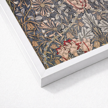 Framed Art Print Intricate Floral Design Muted Tones William Morris’s Botanical, Wonderland, Morris Decorative