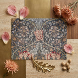 Honeysuckle - William Morris Floral Art Print / Canvas Rectangular Mat Intricate Floral Pattern Shades Pink Cream William Morris’s
