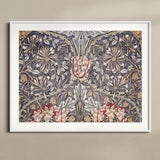 Honeysuckle - William Morris Floral Art Print / Canvas, 16x12’’ / 41x31cm / White Frame / Matboard, Posters Prints & Visual Artwork, Toby